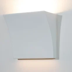 Applique Da Parete-Selezionato da Mazzolaluce Applique led 9w 2700k design bianco di gesso ceramica