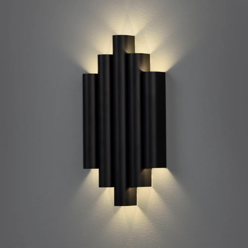 Applique Da Parete-Selezionato da Mazzolaluce Applique led 21w 3000k design elegante nero moderna per salone