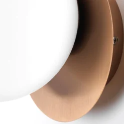 Applique Da Parete-Vivida International Applique led 8w 3000k design moderno oro rosa vetro bianco vivida pearl