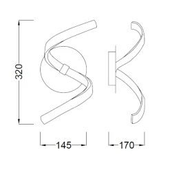 Applique Da Parete-Selezionato da Mazzolaluce Applique led 10w 3000k design moderna per interni