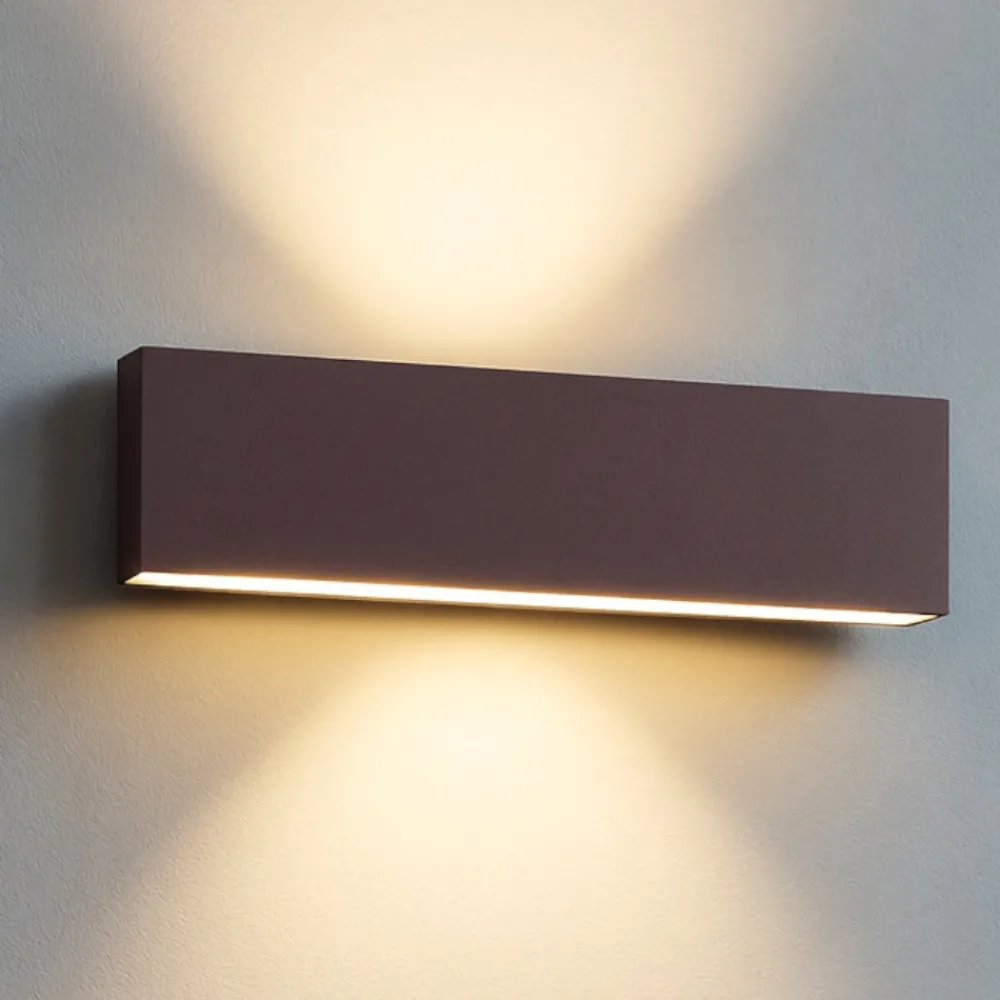 Applique Da Parete-Selezionato da Mazzolaluce Applique led 12w 3000k dimmerabile moderna marrone corten