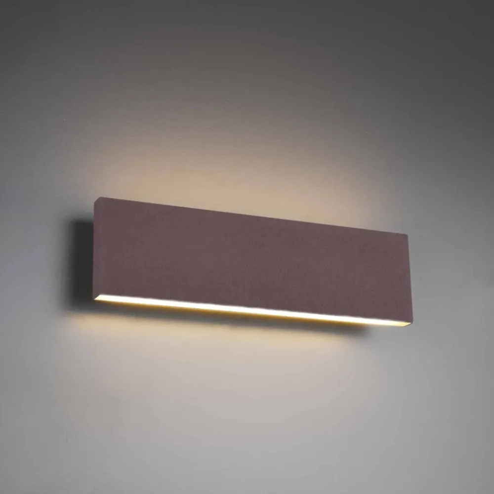 Applique Da Parete-Selezionato da Mazzolaluce Applique led 12w 3000k dimmerabile moderna marrone corten