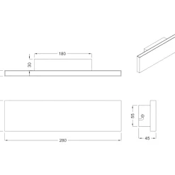 Applique Da Parete-Selezionato da Mazzolaluce Applique led 12w 3000k dimmerabile moderna marrone corten