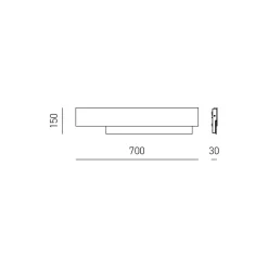 Applique Da Parete-Gea Luce Applique led 25w 3000k doha moderna bianco tortora
