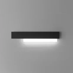 Applique Da Parete-Gea Luce Applique led 25w 3000k doha nero moderno