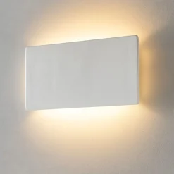 Applique Da Parete-Selezionato da Mazzolaluce Applique led 24w 2700k gesso cristaly bianco rettangolare