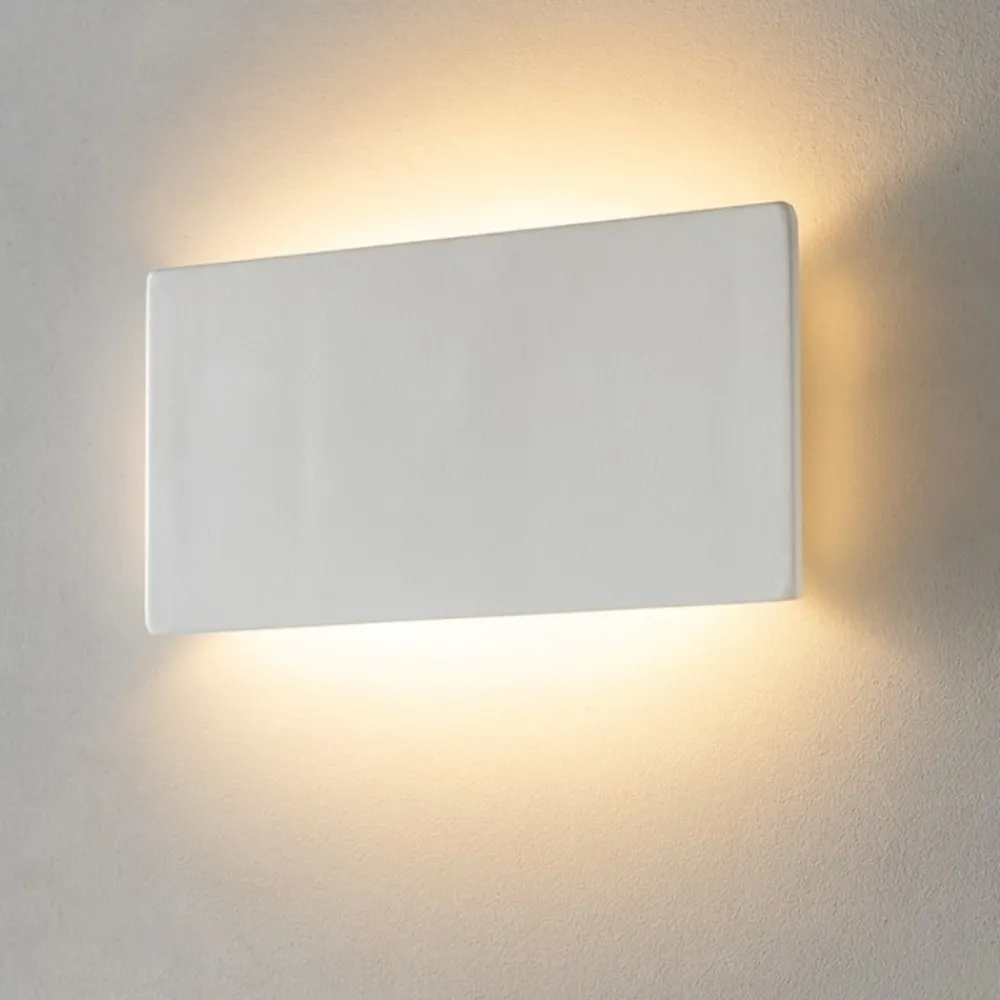 Applique Da Parete-Selezionato da Mazzolaluce Applique led 24w 2700k gesso cristaly bianco rettangolare