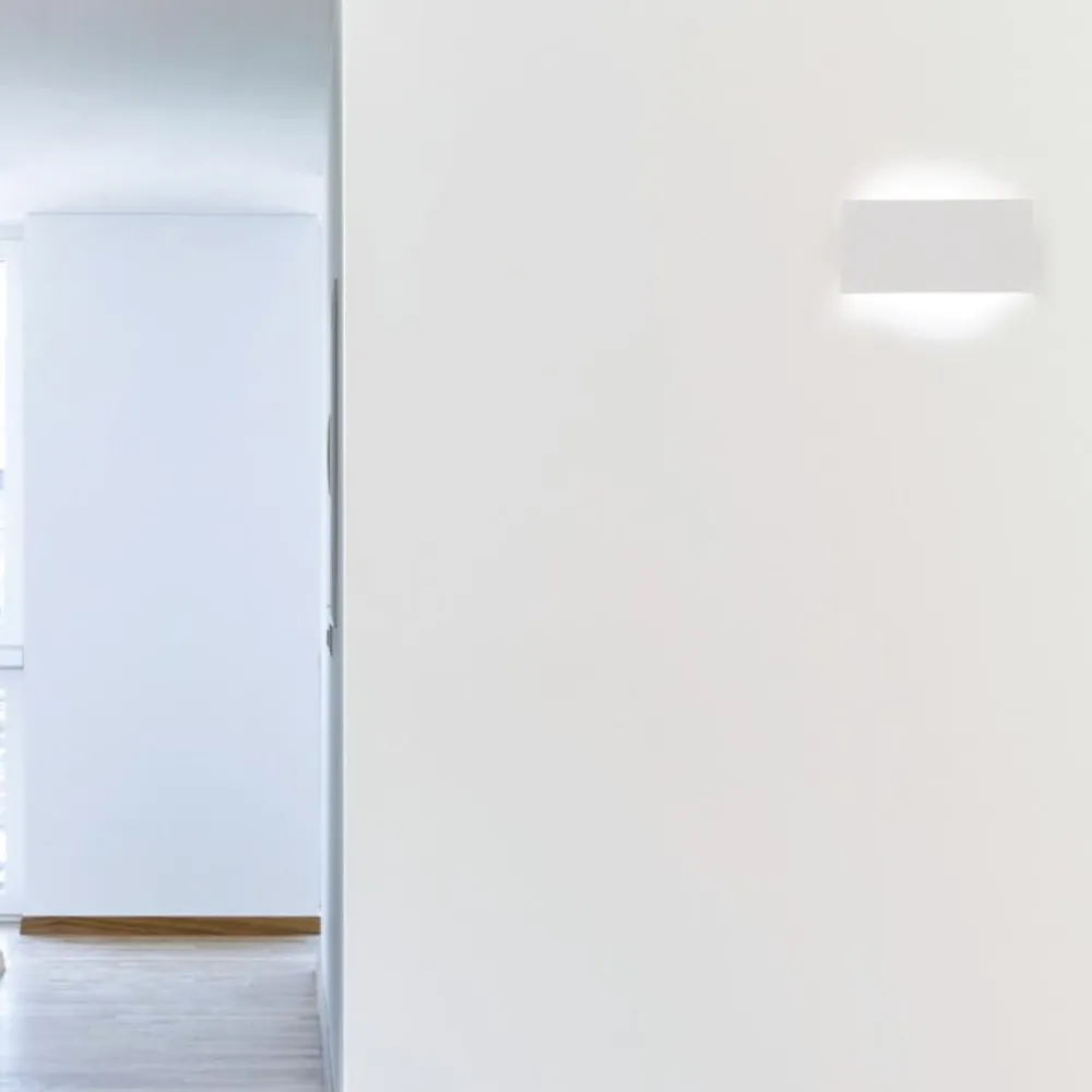 Applique Da Parete-Selezionato da Mazzolaluce Applique led 24w 2700k gesso cristaly bianco rettangolare