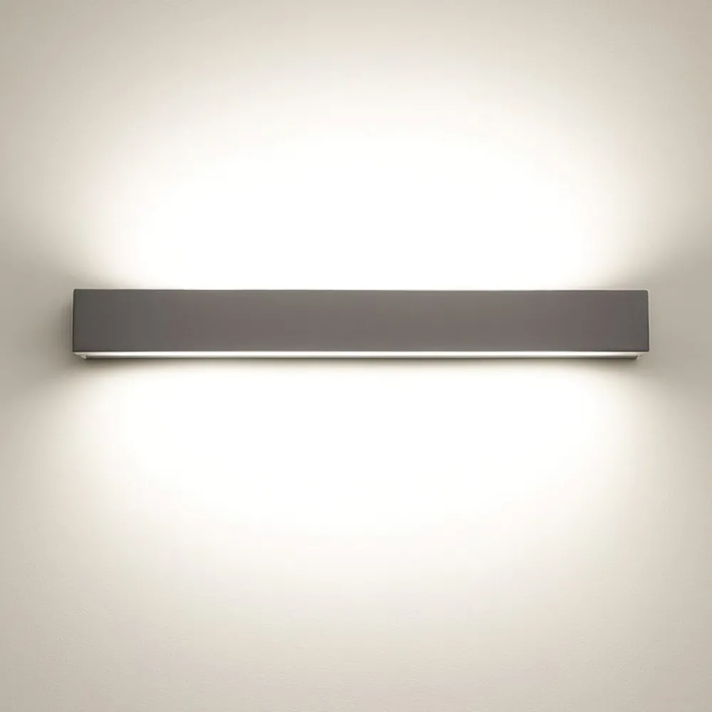 Applique Da Parete-Linea Light Applique led 41w 4000k bi emissione cemento