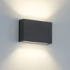 Applique Da Parete-Linea Light Applique led 10w 4000k box w2 bi emissione cemento