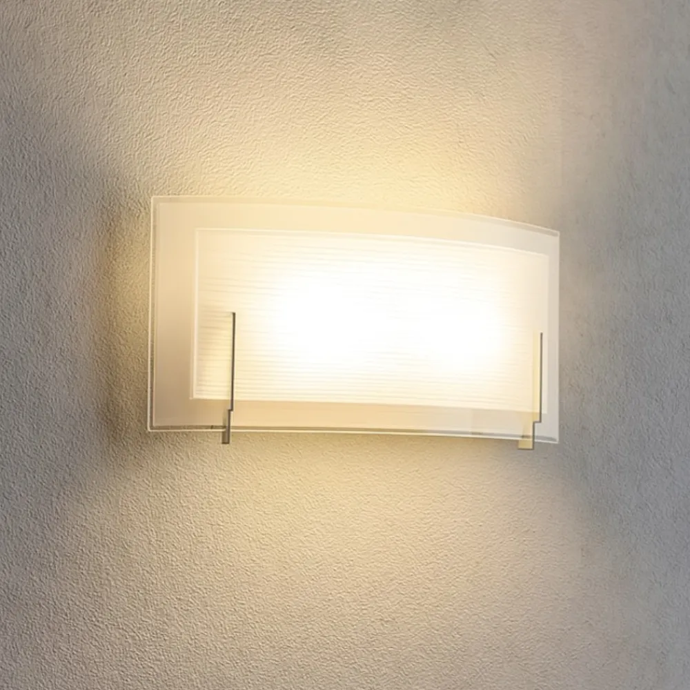 Applique Da Parete-Perenz Illuminazione Applique led 12w 3000k moderno vetro curvo overlap