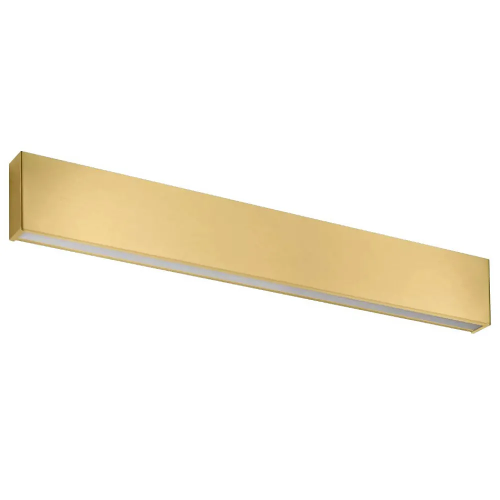Applique Da Parete-Linea Light Applique led 28w 3000k mono emissione box w1 ottone