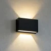 Applique Da Parete-Linea Light Applique led 10w 3000k nero box w2 bi emissione