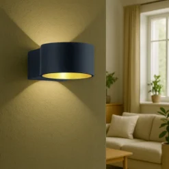 Applique Da Parete-Selezionato da Mazzolaluce Applique led 4.5w 3000k nero oro design moderna interno oro