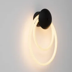 Applique Da Parete-Selezionato da Mazzolaluce Applique led 17w 3000k nero tubo silicone bianco