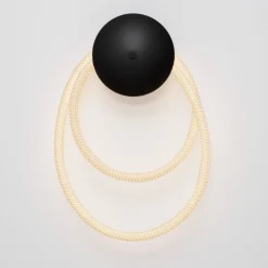Applique Da Parete-Selezionato da Mazzolaluce Applique led 17w 3000k nero tubo silicone bianco