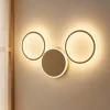 Applique Da Parete-Ondaluce Applique led 20w 3000k ap pois oro design moderna