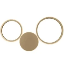 Applique Da Parete-Ondaluce Applique led 20w 3000k ap pois oro design moderna