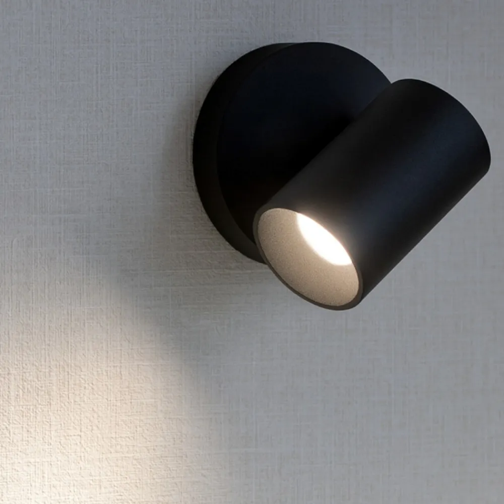 Applique Da Parete-Linea Light Applique led 11w 3000k orientabile bart s nero