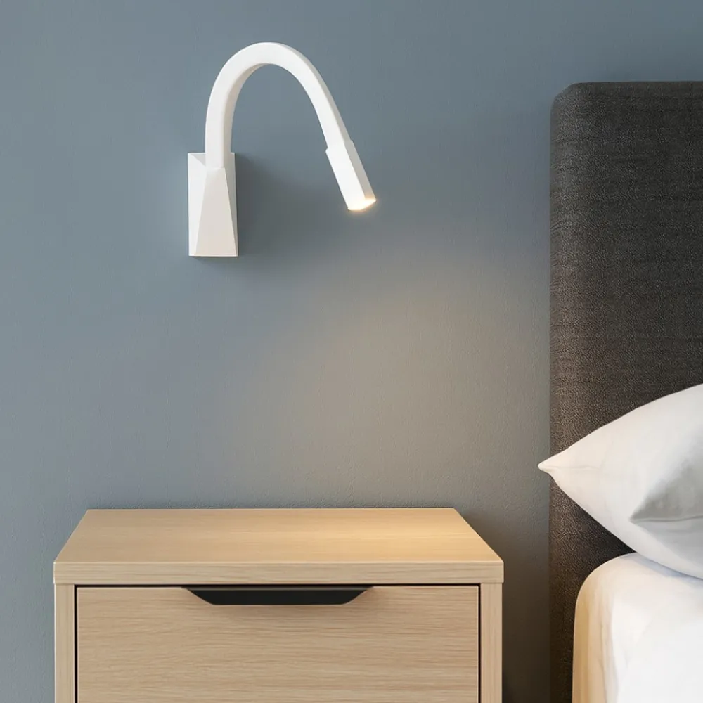 Applique Camera Da Letto-Linea Light Applique led 2w 3000k orientabile snake w3 per camera da letto