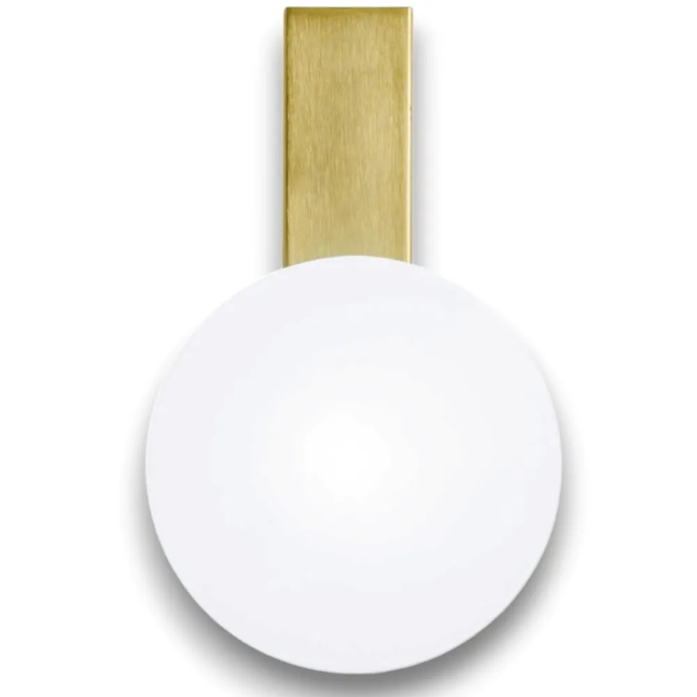 Applique Da Parete-Vivida International Applique led 6w 3000k oro vetro bianco dimmerabile vivida madame