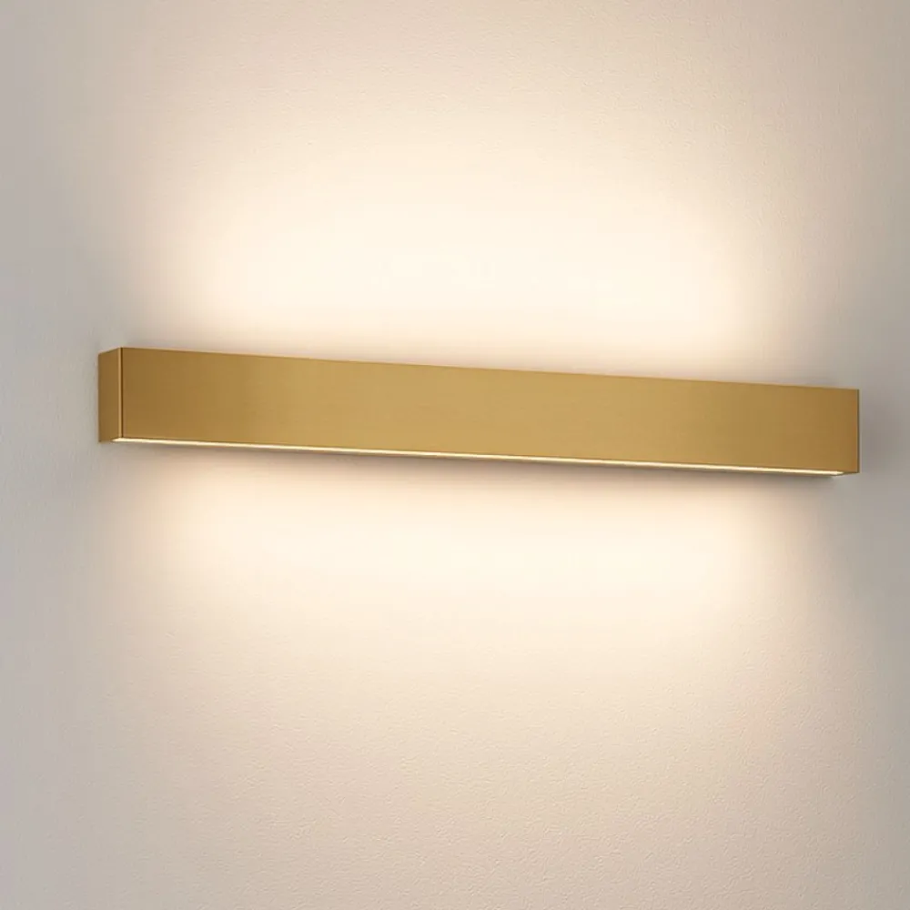Applique Da Parete-Linea Light Applique led 41w 2700k ottone bi emissione box w2