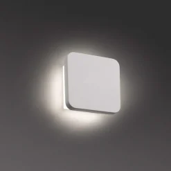 Applique Da Parete-Selezionato da Mazzolaluce Applique led 8w 2700k quadrato bianco in gesso