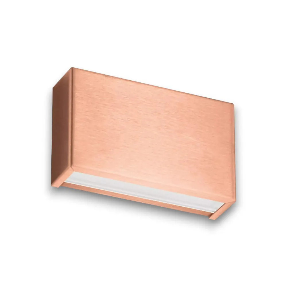 Applique Da Parete-Linea Light Applique led 10w 3000k rame bi emissione box w2