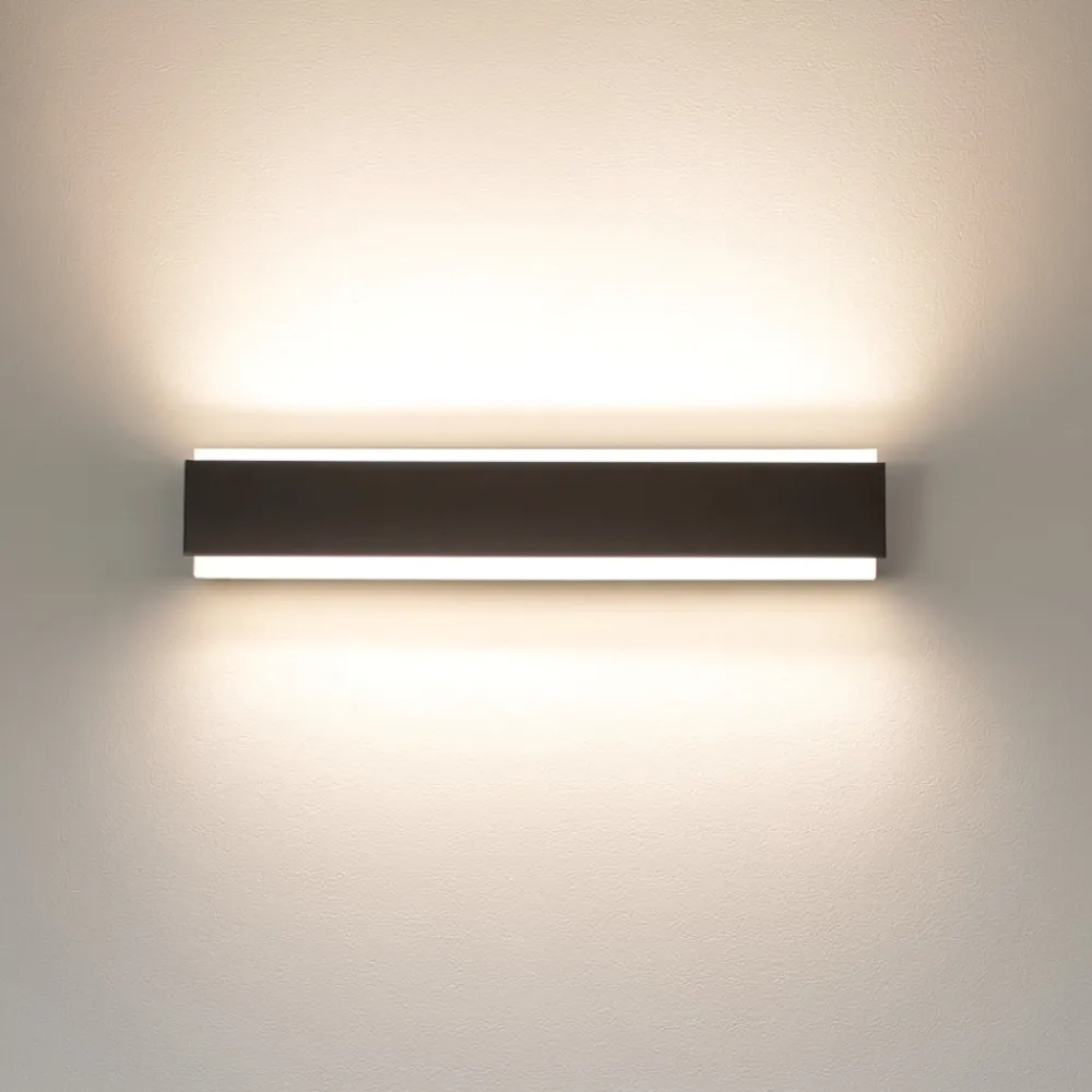 Applique Da Parete-Top Light Applique led 18w marrone rettangolare bios