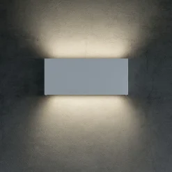 Applique Da Parete-Top Light Applique led 20w moderne da parete bianco rettangolare