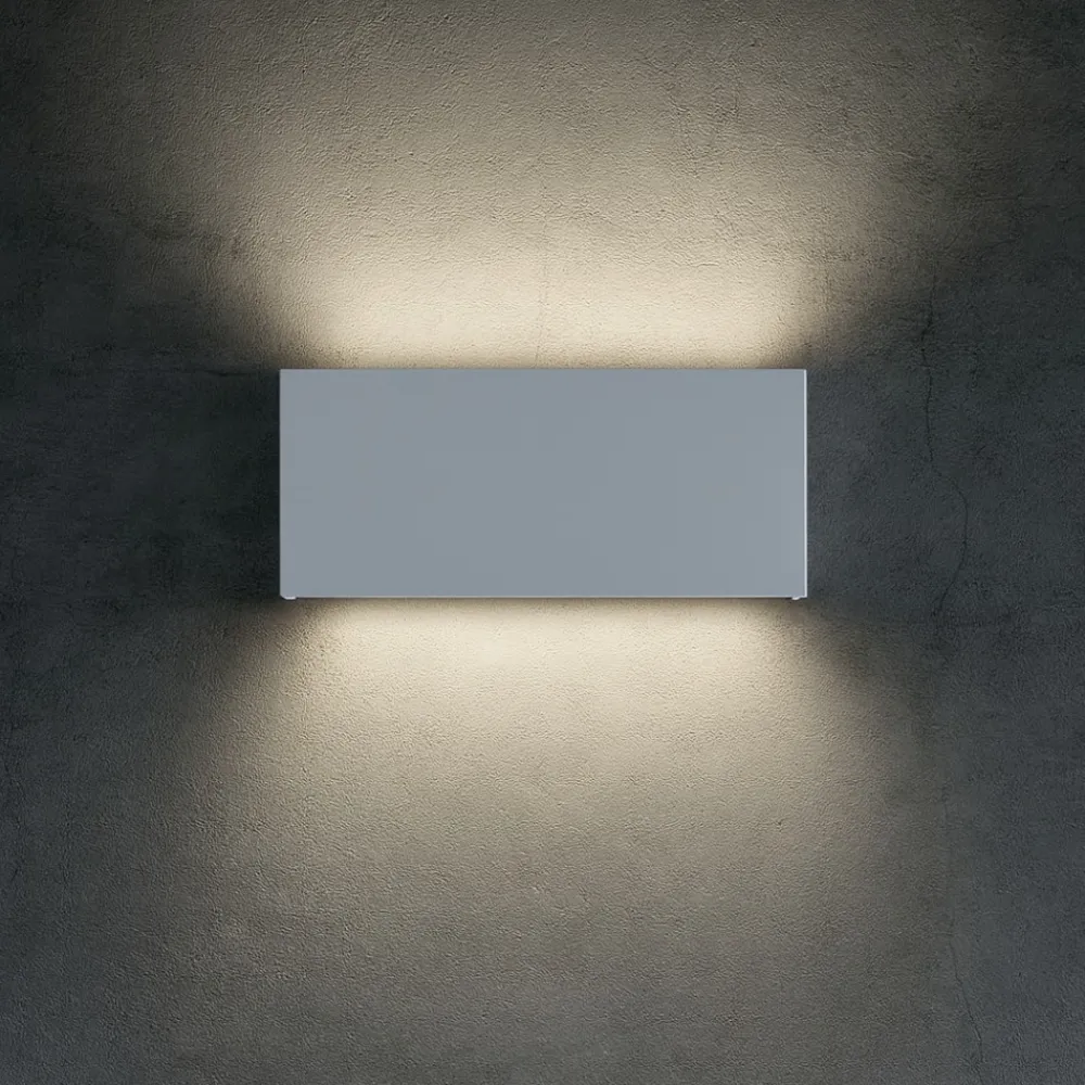 Applique Da Parete-Top Light Applique led 20w moderne da parete bianco rettangolare
