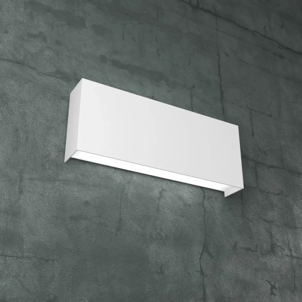 Applique Da Parete-Top Light Applique led 20w moderne da parete bianco rettangolare