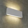 Applique Da Parete-Top Light Applique led 20w rettangolare moderna grigio da parete