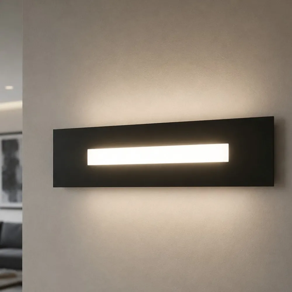 Applique Da Parete-Top Light Applique led 20w toplight moderna nero per soggiorno