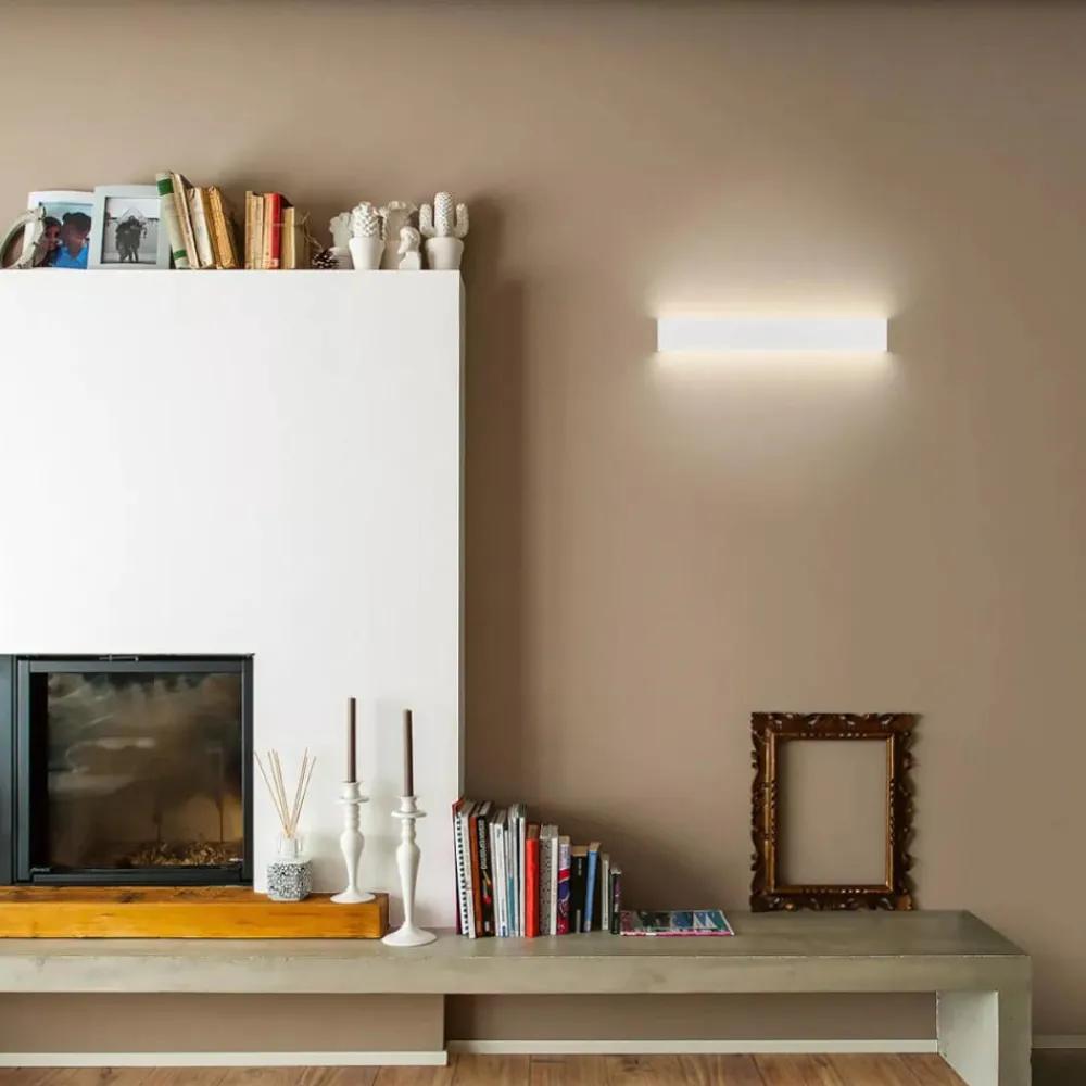 Applique Da Parete-Linea Light Applique box w2 led 41w 4000k bi emissione bianco