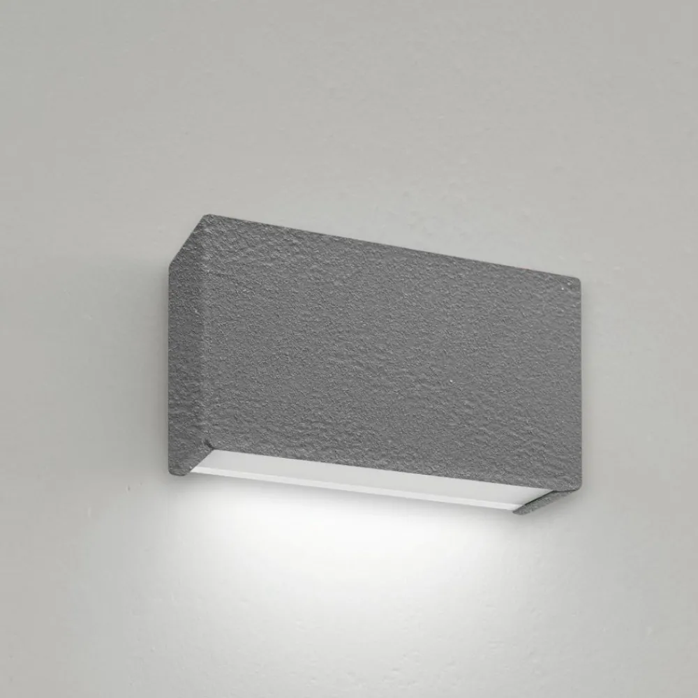 Applique Da Parete-Linea Light Applique box w1 mono emissione finitura cemento led 6w 3000k