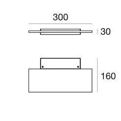 Applique Da Parete-Linea Light Applique dublight led 13w 3000k moderna bianca