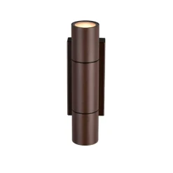 Applique Da Esterno-Selezionato da Mazzolaluce Applique luce da esterno biemissione marrone cilindro anti corrosione ip65