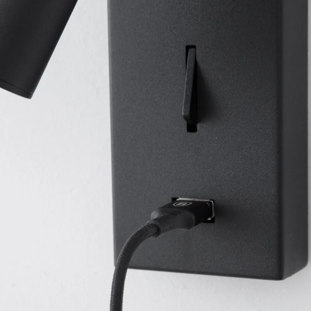Applique Camera Da Letto-Selezionato da Mazzolaluce Applique luce orientabile per camera da letto nero