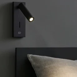 Applique Camera Da Letto-Selezionato da Mazzolaluce Applique luce orientabile per camera da letto nero