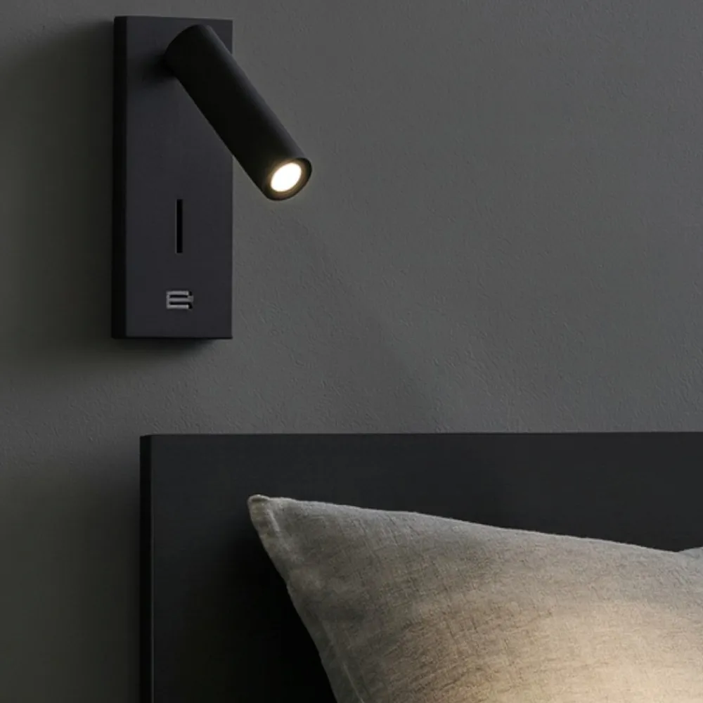 Applique Camera Da Letto-Selezionato da Mazzolaluce Applique luce orientabile per camera da letto nero