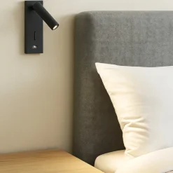 Applique Camera Da Letto-Selezionato da Mazzolaluce Applique luce orientabile per camera da letto nero