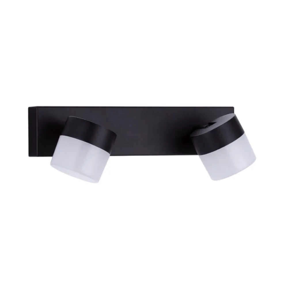 Applique Da Bagno-Selezionato da Mazzolaluce Applique 2 luci orientabili nera per specchio da bagno