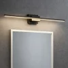 Applique Da Bagno-Selezionato da Mazzolaluce Applique lungo 120cm per specchio da bagno nero led squadrato