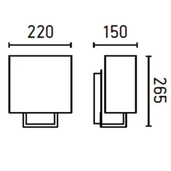 Applique Camera Da Letto-Selezionato da Mazzolaluce Applique marrone per comodini con interruttore paralume rettangolare
