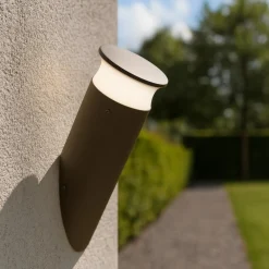 Applique Da Esterno-Selezionato da Mazzolaluce Applique marrone per esterno balcone design inclinato led 9w 3000k