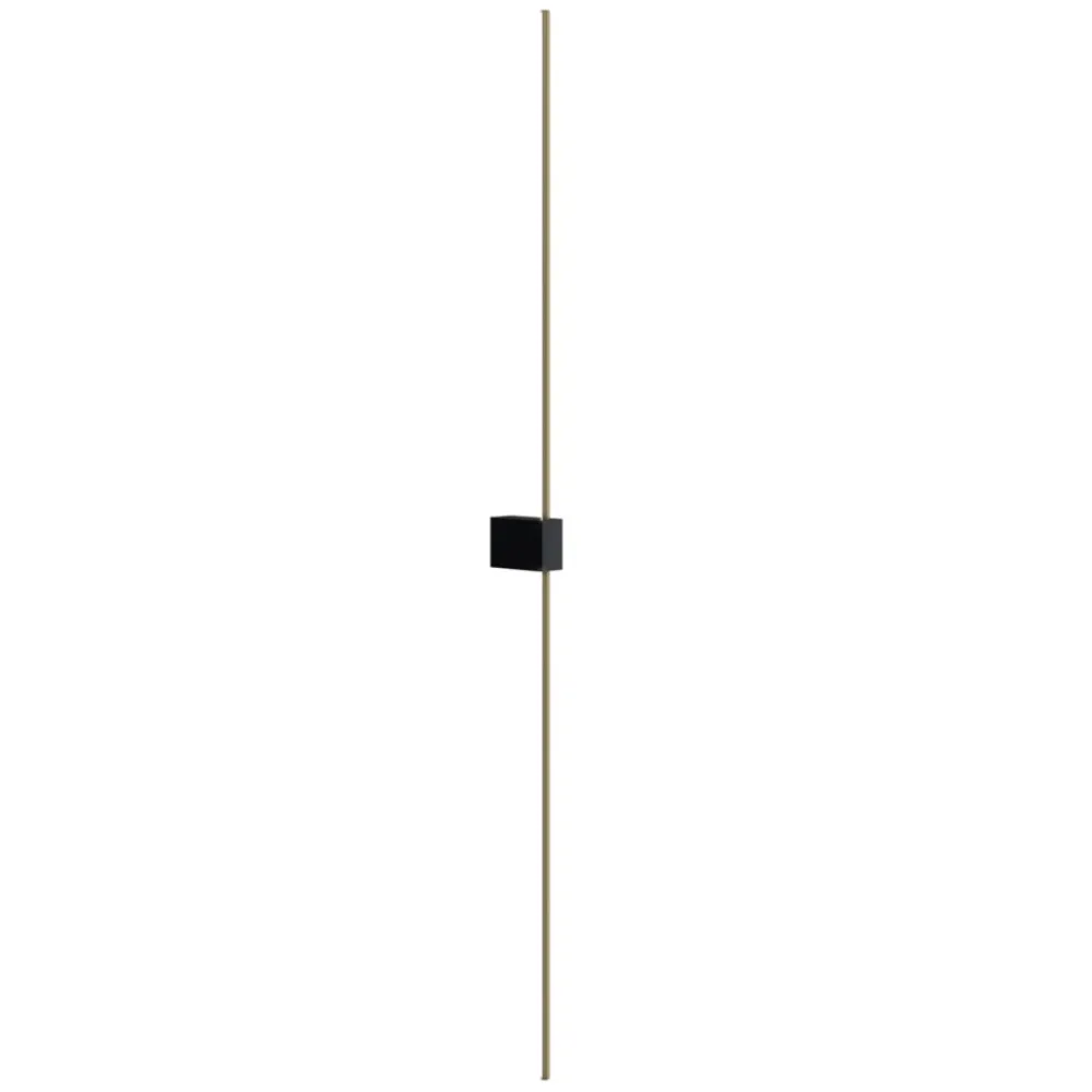 Applique Da Parete-Maytoni Applique paris led 12w 3000k nero oro moderna