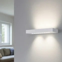 Applique Da Parete-Perenz Illuminazione Applique mensola bianca led biemissione 16w 3000k moderna bed perenz