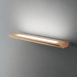 Applique Da Parete-Fabas Luce Applique mensola di legno quercia led 27w 3000k linus