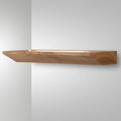 Applique Da Parete-Fabas Luce Applique mensola di legno quercia led 27w 3000k linus